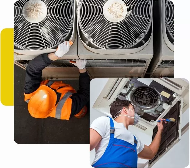 Equipamento de climatização industrial e botijão de gás